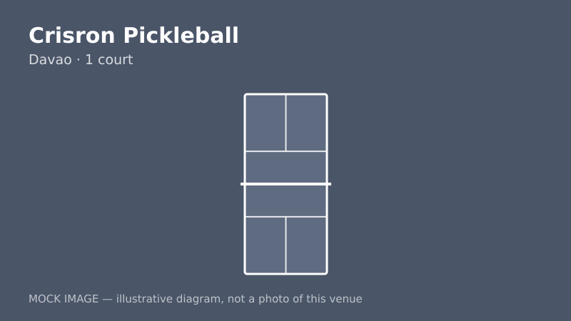 Mock court diagram for Crisron Pickleball Mock court diagram for Crisron Pickleball