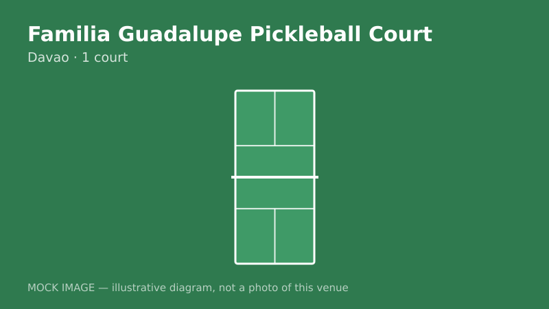Mock court diagram for Familia Guadalupe Pickleball Court Mock court diagram for Familia Guadalupe Pickleball Court