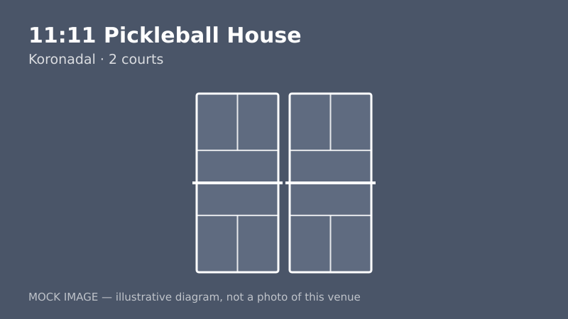Mock court diagram for 11:11 Pickleball House Mock court diagram for 11:11 Pickleball House